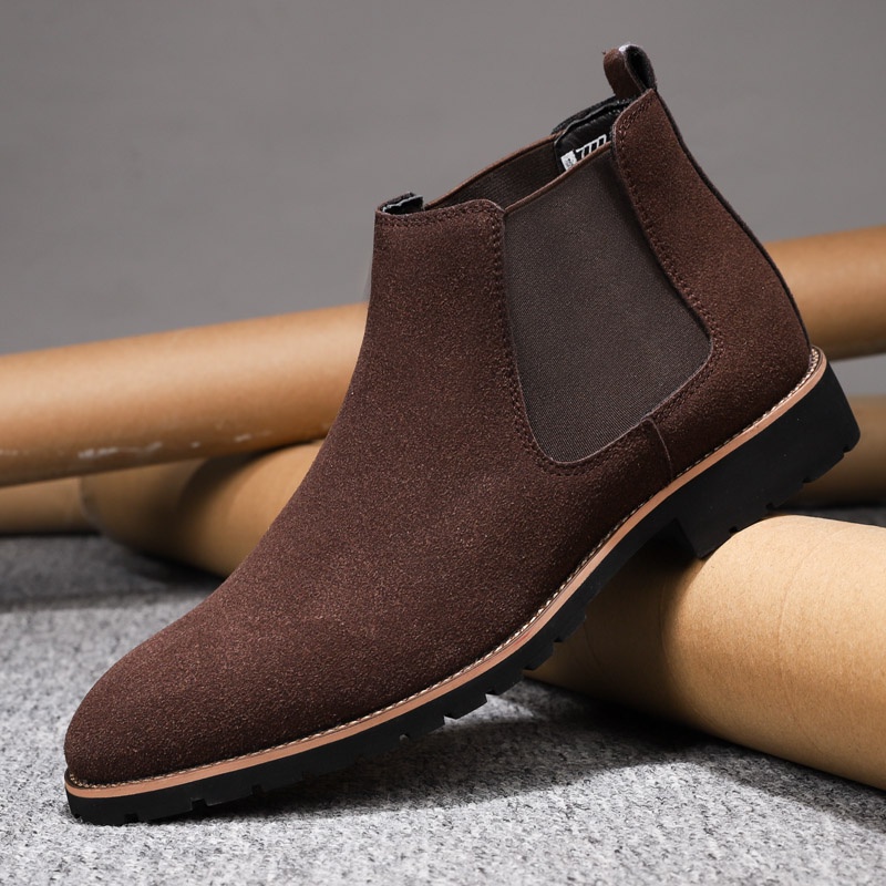 Zapatos De Los Hombres Botas De Moda Casuales Chelsea Alta Parte