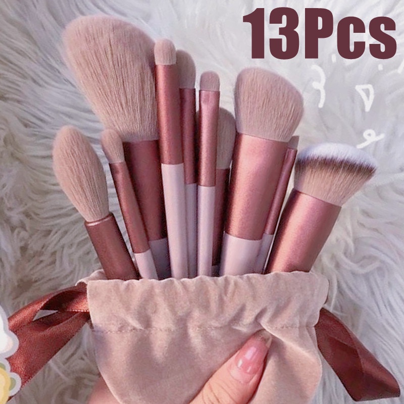 Set X8 Brochas Viajeras Pinceles Maquillaje Make Up Profesio