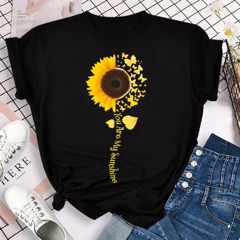 Blusas blancas con online girasoles