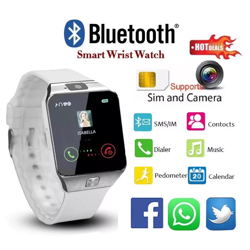 Durable Y Practico Reloj Inteligente Dz09 Smartwatch Relojes De Negocios Para Ios Para Android Tarjeta Sim Camara COD En stock Shopee Mexico