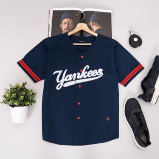 Camiseta Premium navy White Y baseball jersey/camiseta de béisbol