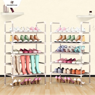 Organizador Zapatos Tipo Closet Zapatero 6 Percheros 5 Estantes Blanco