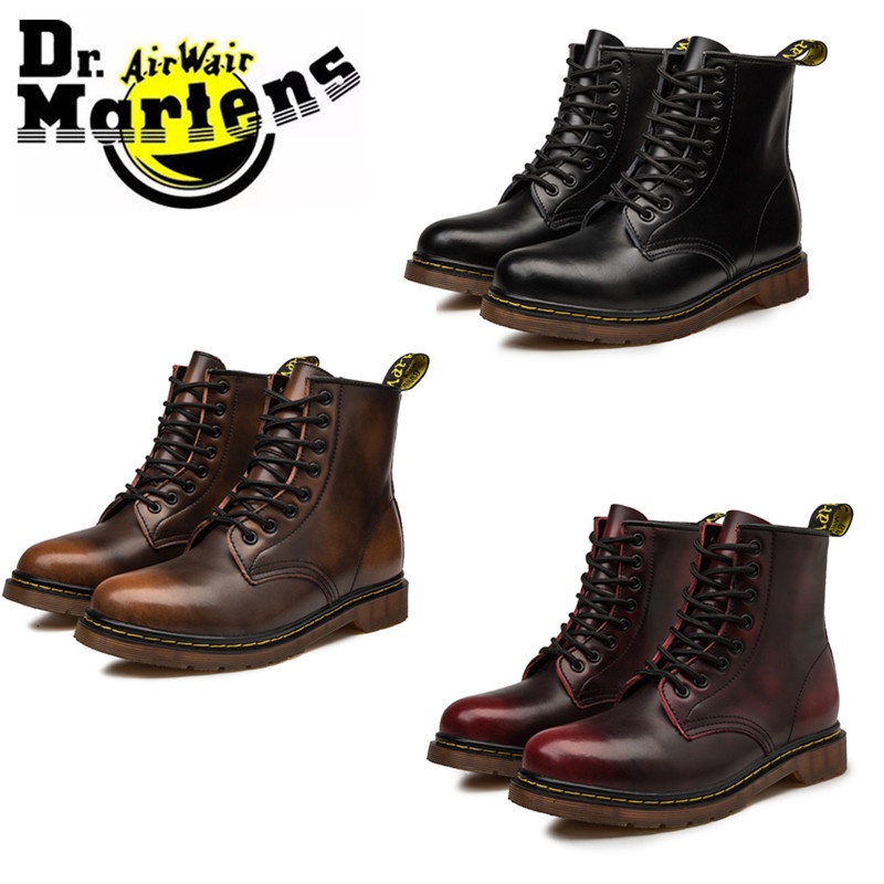 Talla 35 48 New England Dr. Martens Martin botas pareja de cuero