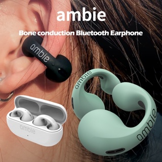 Ambie-auriculares inalámbricos con Bluetooth, cascos deportivos  impermeables IPX5, conducción ósea de la oreja, tipo pendiente