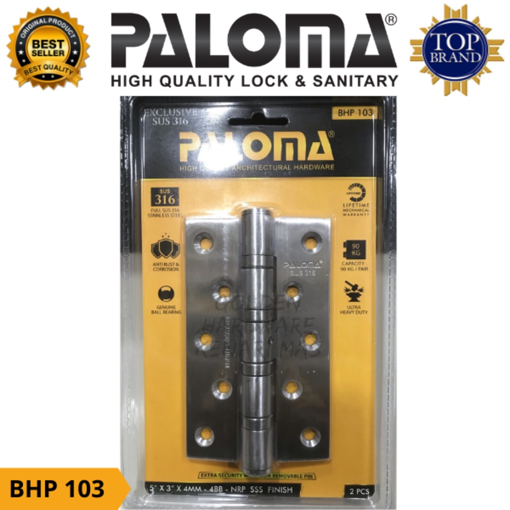 Paloma BHP 103 Bisagras De Puerta A Tope EXC 5 