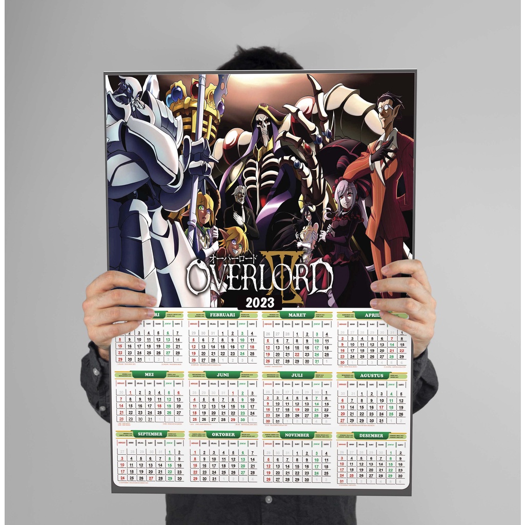 Calendario 2023 Anime Overlord, completo 12 meses Shopee México