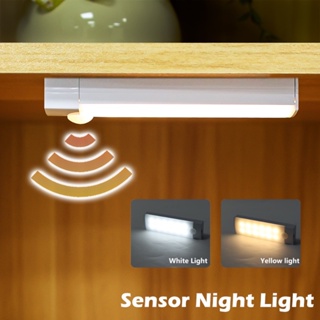 Iluminación del armario Luz del sensor Led 12 Leds, Luz del armario  recargable USB con sensor de movimiento, para escaleras de la cocina  Habitación de los niños, Blanco cálido