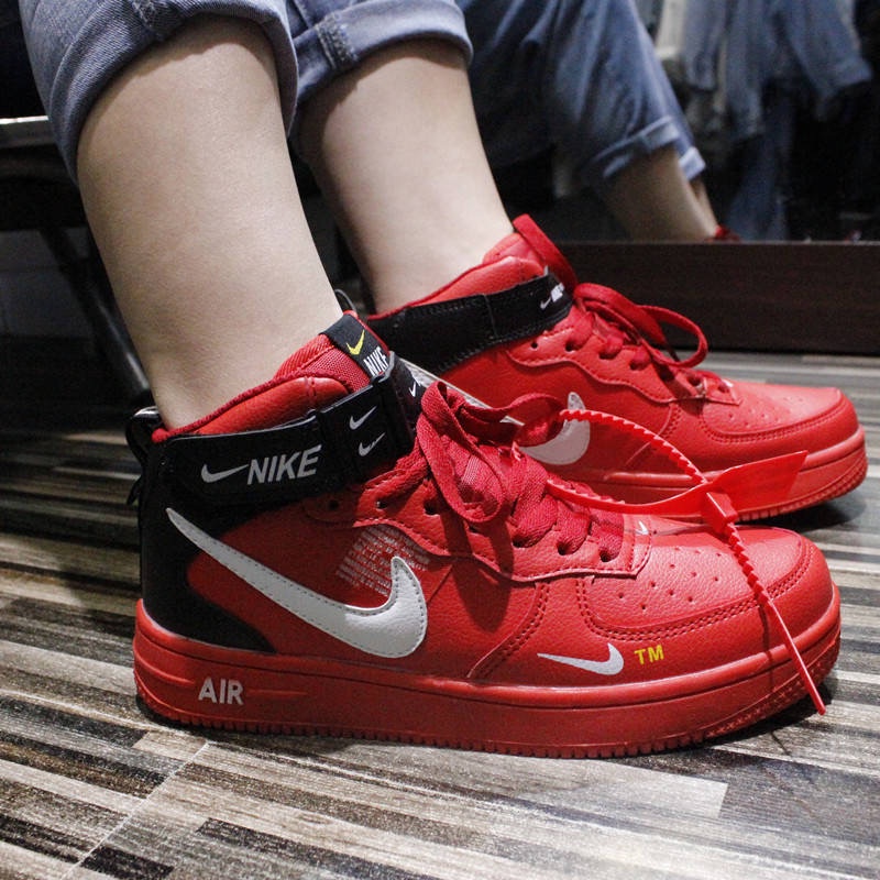 Air force 1 utility red mid clearance