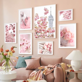 Póster vintage con diseño de flor sonriente, decoración de habitación,  póster decorativo de lienzo para decoración de habitación, arte de pared