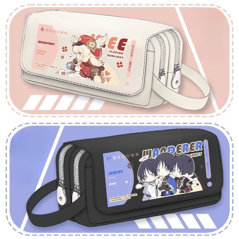 Genshin Impact Pencil Bag Hu Tao Yae Miko Kunikuzushi Balladeer Scaramouche Wanderer Elementary School Student Stationery Case Storage Bag Middle School Pencil Case Shopee Mexico