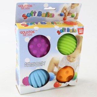 Juguete Montessori de goma texturizada, bolas táctiles múltiples, bolas  suaves de masaje de entrenamiento para bebés de 0, 6 y 12 meses