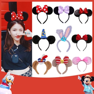 Diadema Original con orejas de Mickey de Disney, diadema para Cosplay de  Disneyland Little World, diadema para fiesta, accesorio para el cabello  para