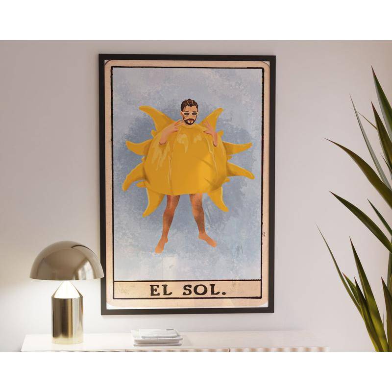 Ilustración Botánica Y Retrato De Mujer Al Estilo Matisse Para Póster Impreso Y Galería De Arte