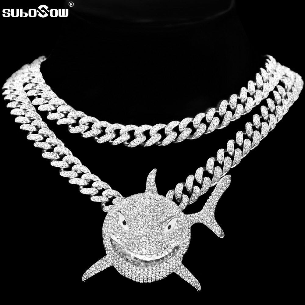 Cadena de labon cubanos de Moissanite Miami 6~15mm Collar y