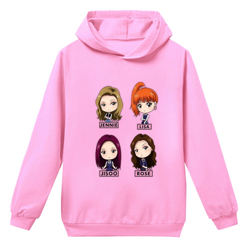 BLACKPINK Nueva Ropa De Dibujos Animados Para Ni os Manga Larga Sudaderas Con Capucha Para Ni as