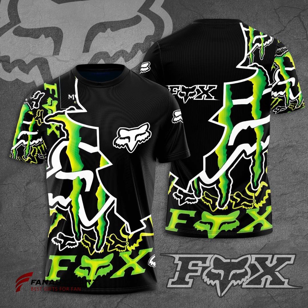 Camiseta 3D Fox Racing Nueva Moda Con Impresion 3D Transpirable Casual Shopee Mexico