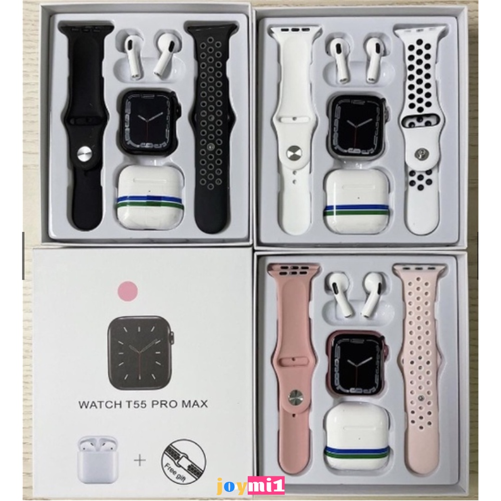 2023 T55 Pro Max Smartwatch Tws auricular 2 en 1 Bt llamado Smart Reloj