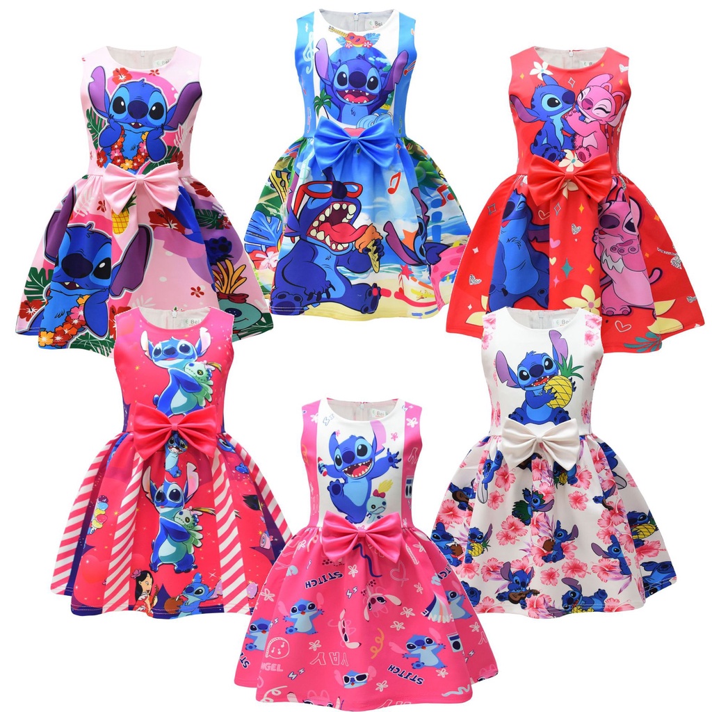 Disfraz de Stitch para niños y niñas de 1, 3, 7, 9 y 10 años, ropa de  Cosplay, vestido de fiesta, vestidos de princesa para niñas, vestido de  cumpleaños Up9T Gao Jinjia LED