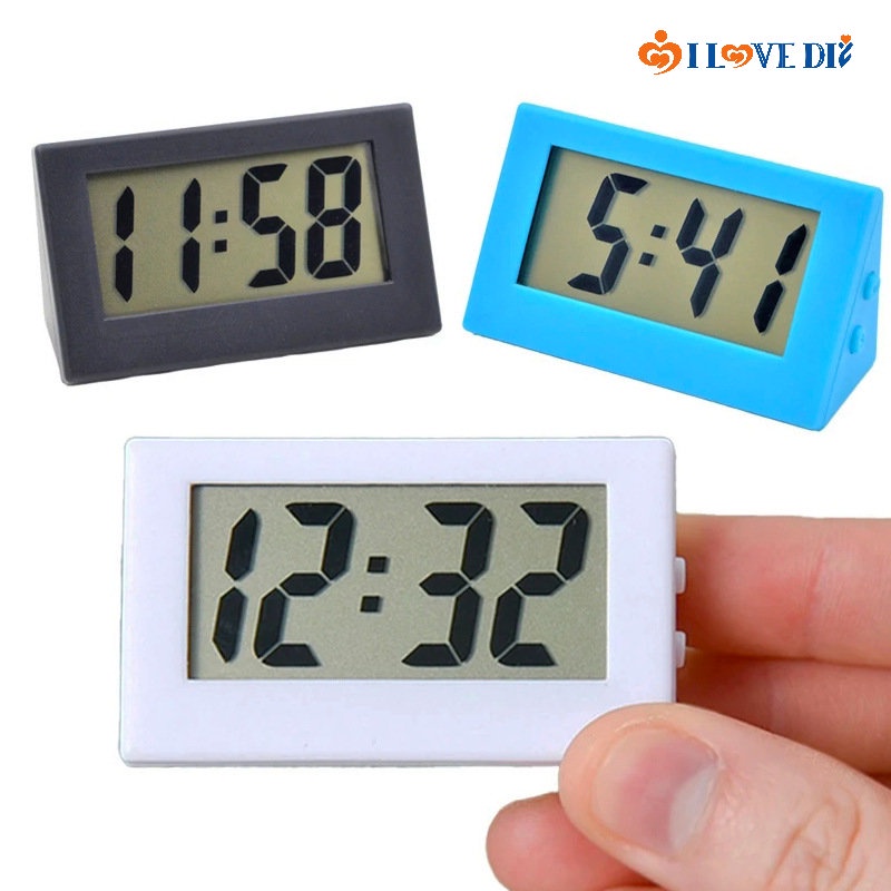 Mini Triángulo LCD Reloj Digital/Escritorio Mudo Electrónico Para El ...