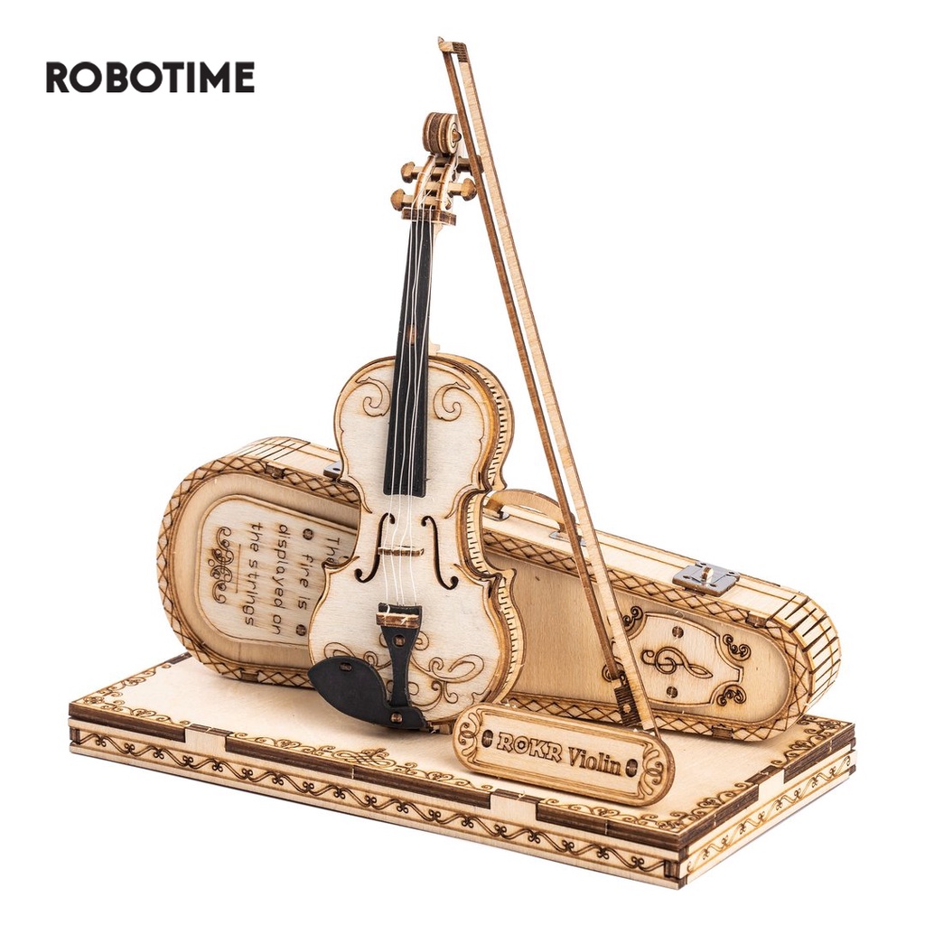 Robotime ROKR Violín Capriccio Modelo 3D Rompecabezas De Madera Fácil  Montaje Kits Musicales DIY Regalos Para Niños & amp ; Bloques De  Construcción Para Niñas TG604K | Shopee México