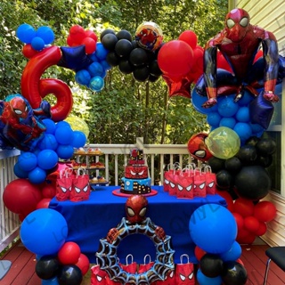 Decoración de cumpleaños de Spiderman de superhéroe para niños