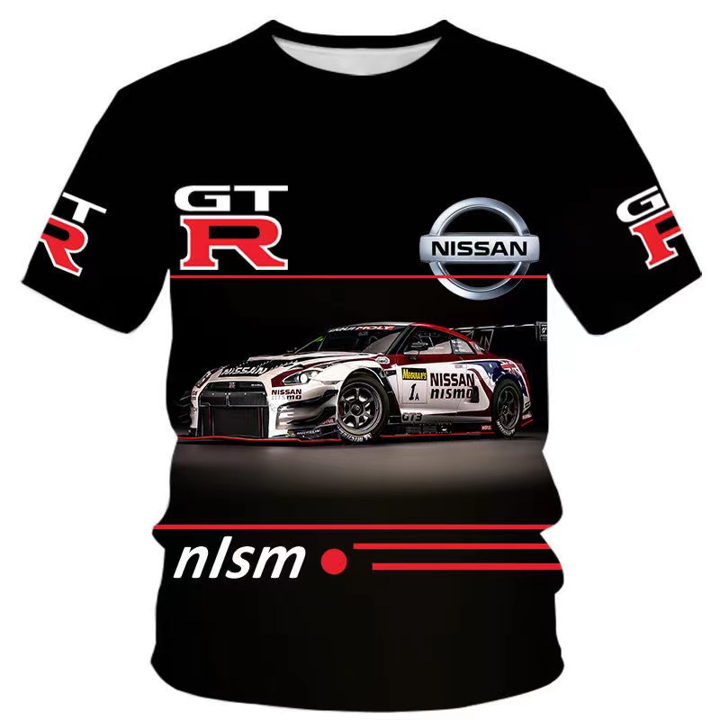 Camiseta De Manga Corta nissan GTR Para Hombres Y Mujeres Camisetas Impresas En 3D Para Coche Casual Moda Deportiva cool top tee Shopee Mexico