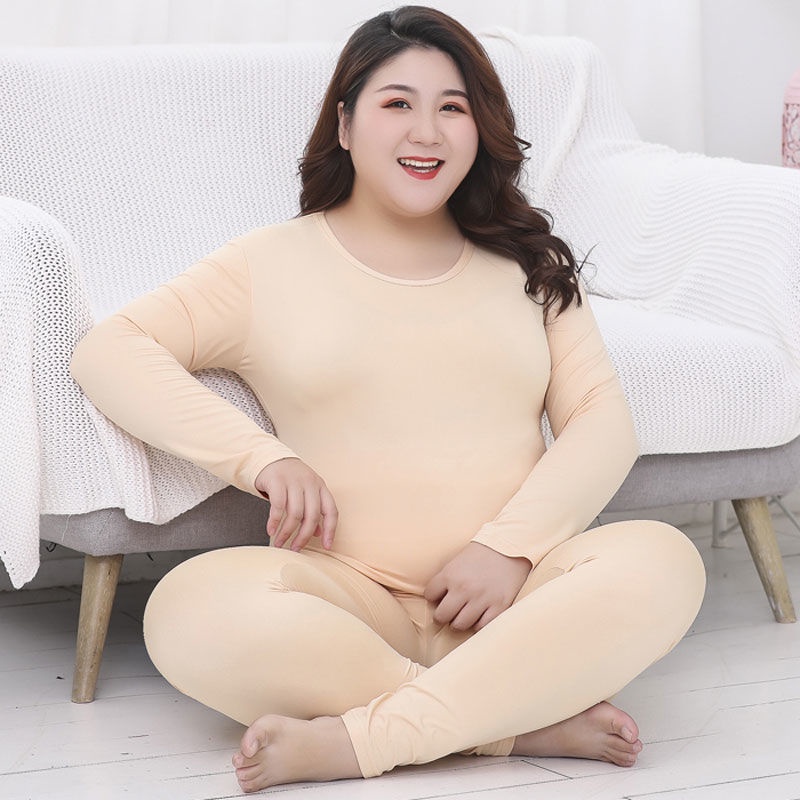 120kg Ropa Interior Termica De Tamano Extra Grande Para Las Mujeres Otono Invierno Calida Femenina Undewear Pijamas Shopee Mexico