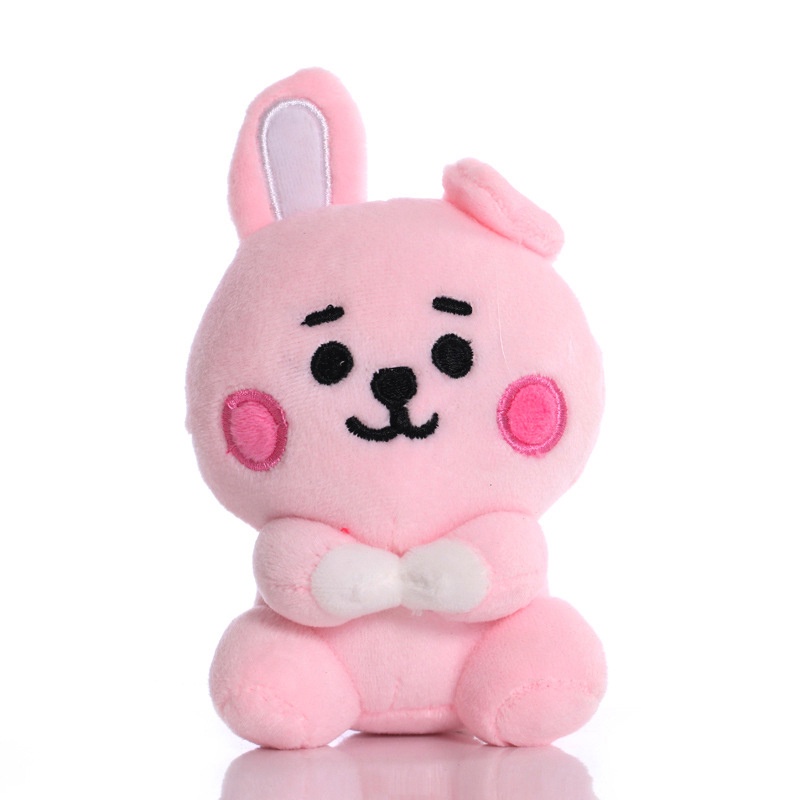 thumbnail image 1 of ZYY~kpop bts bt21 - muñeca de peluche sentada (12 cm, 12 cm, llavero, llavero, tata cooky chimmy koya), 1 of 5