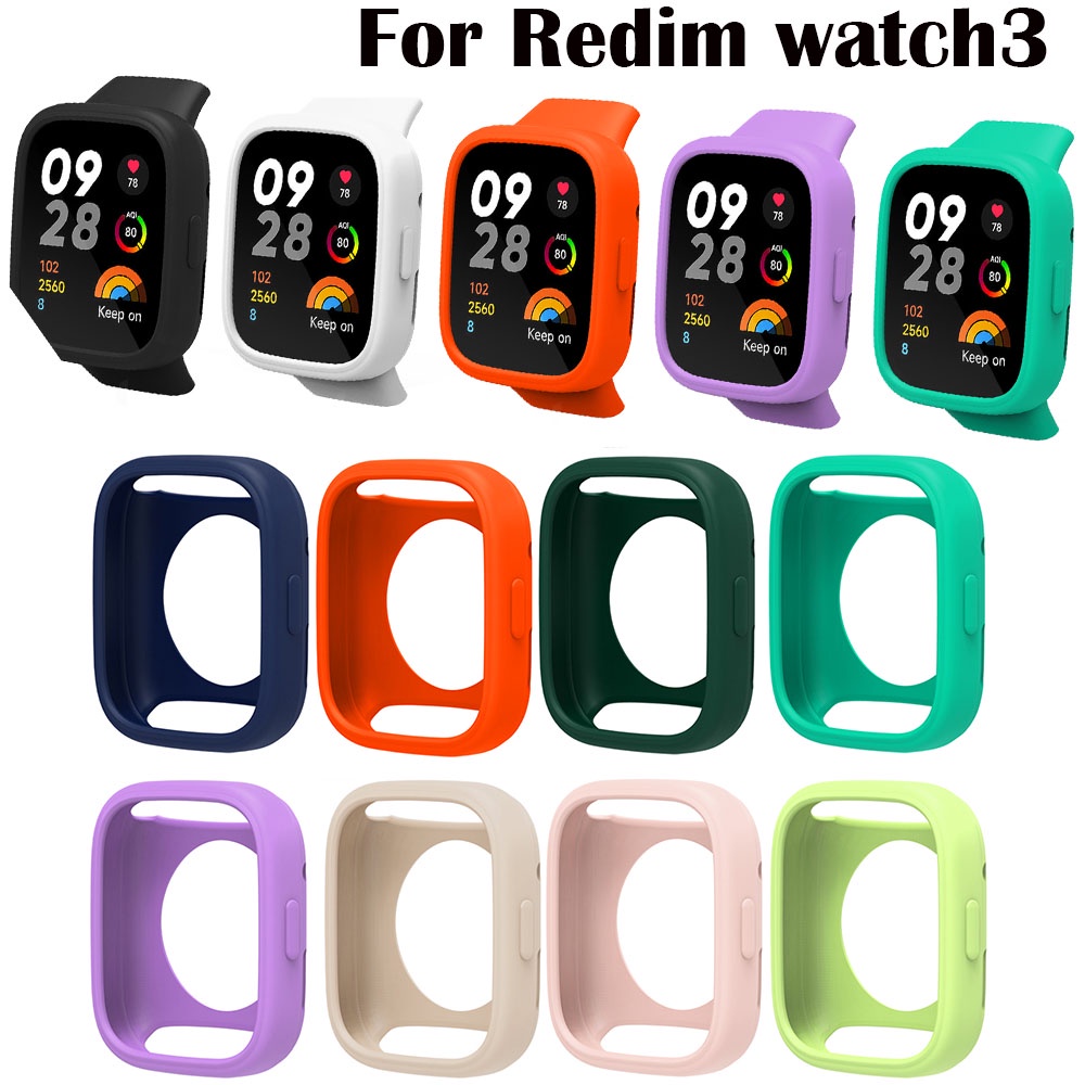 Funda Protectora Completa Para Xiaomi Redmi watch 3 SmartWatch Mi lite 3  Marco Fundas De Silicona Suave Protector De Pantalla