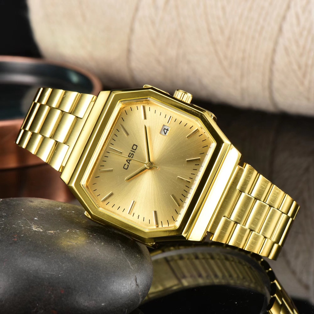  Casio Reloj digital de cuarzo para mujer con correa de acero  inoxidable sólido, plateado, Pulsera : Ropa, Zapatos y Joyería