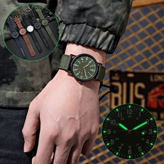 Reloj militar vintage para hombre - Reloj de pulsera de cuarzo con correa  de cuero