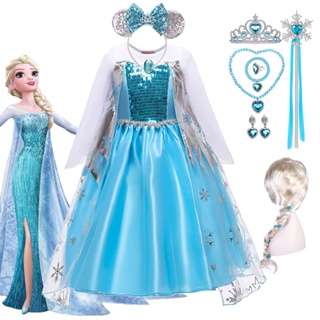 Disfraz de fiesta de Halloween para niñas, disfraz de Frozen Anna