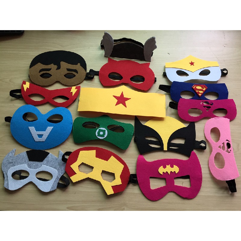 Máscaras Caretas De Súper Héroes De Plástico Pvc Para Niños