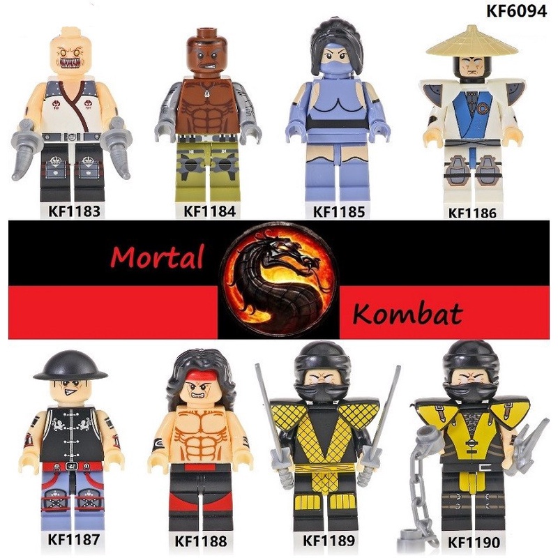 Building Blocks Minifigures Mortal Kombat Series Liu Kang Raiden Brick