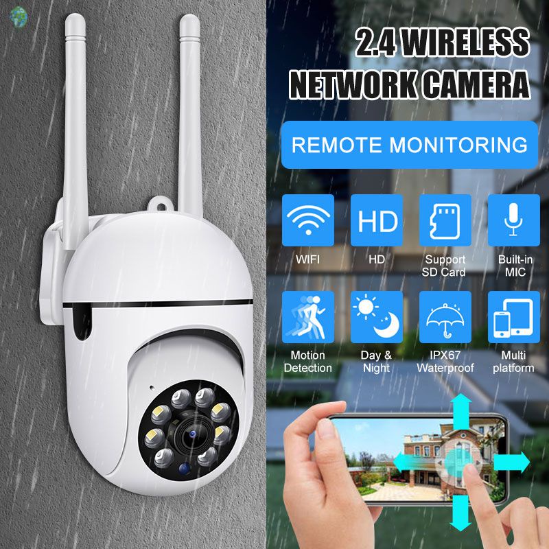 Comprar 2 en 1 E27 cámara de bombilla de vigilancia panorámica 200W 1080P  2,4 Ghz WIFI cámara IP monitoreo remoto intercomunicador bidireccional  cámara de red V360 pro APP