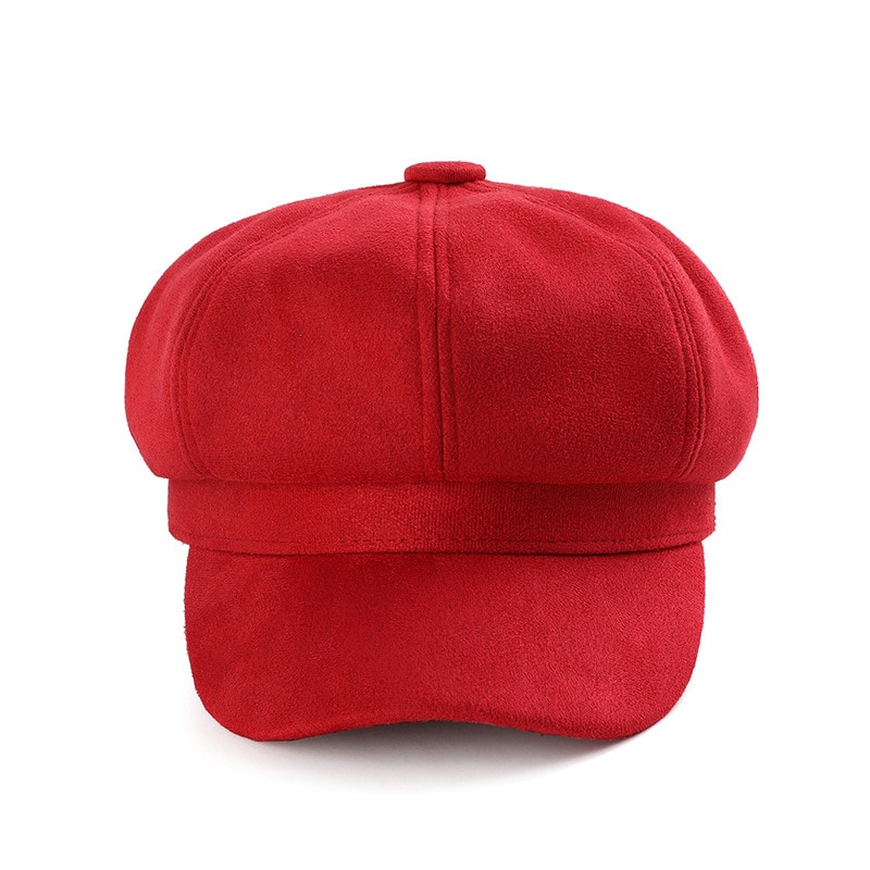 Boina Octogonal De Lana Cálida / Gorra De Pintor Unisex / Sombrero Ajustable Para Otoño-invierno / Gorro De Artista Acogedor / Boina De Pata De Gallo