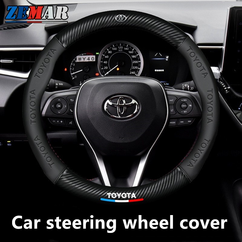 Funda Para Volante De Coche Toyota Para Corolla Cross Hilux Yaris Etios Rav Bandeirante Carbon