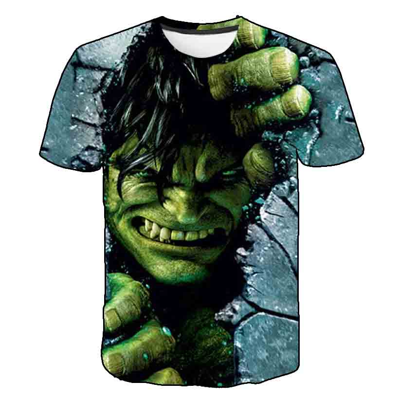 Camisas fashion de hulk para niños