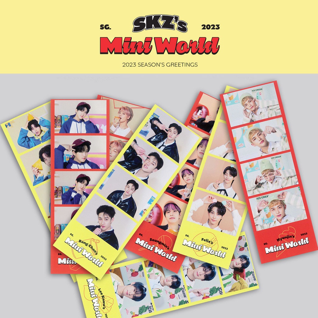 JYP Men's Group Stray Kids Merchandise 2023 Season's Greetings 4cut