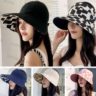 Sombreros para el sol para mujer Sombrero de sol de ala ancha Gorra con  visera de verano Negro