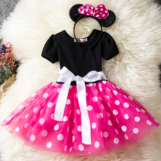 Vestido Con Tutú De Minnie Para Niñas, Disfraz De Fiesta De