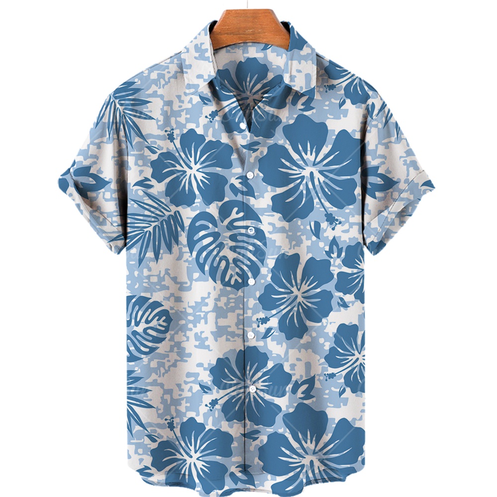 Camisa Hawaiana De Verano Con Estampado De Flores Para Hombres De Plantas 3d De Talla Grande Camisas Hawaianas De Playa 5xl Shopee Mexico