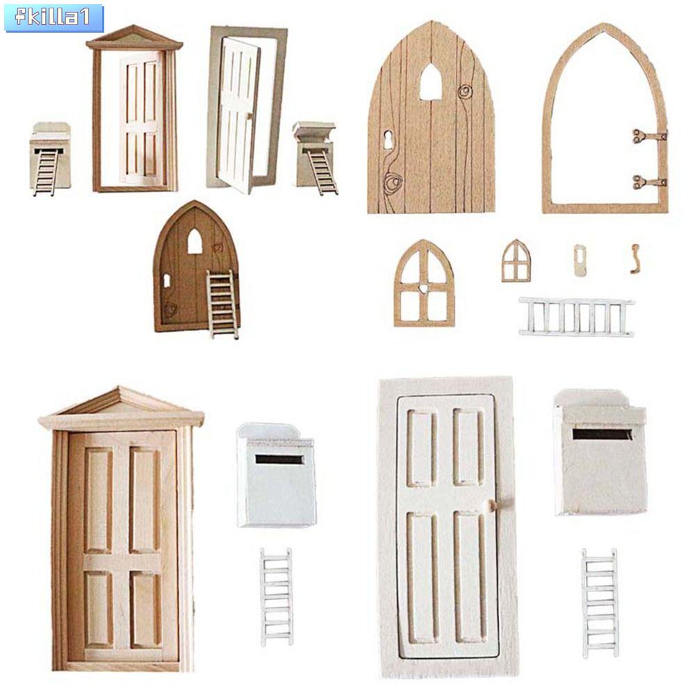 4 Piezas De Herrajes En Miniatura Para Puertas De Casas De Muñecas – Simulación De Aleación De Zinc | Decoración DIY