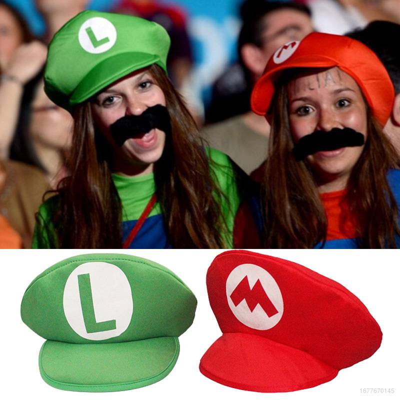 Disfraz De Mario Bross Adulto ++ Mujer ++ - Pelicula - Halloween - Incluye  Bigote Y Sombrero
