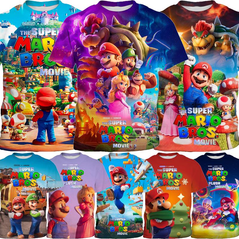 Playera Mario Bros manga corta para niño