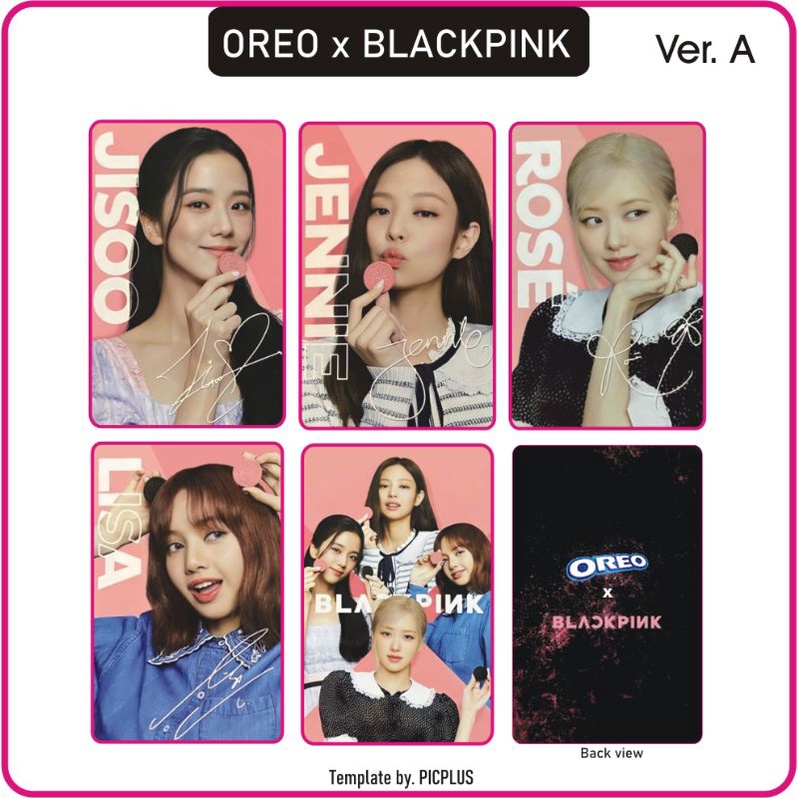 5pcs Blackpink Con Oreo Photocards RosÉ Jisoo Lisa Jennie Lomo Card Colección Hd Para Blink 4118