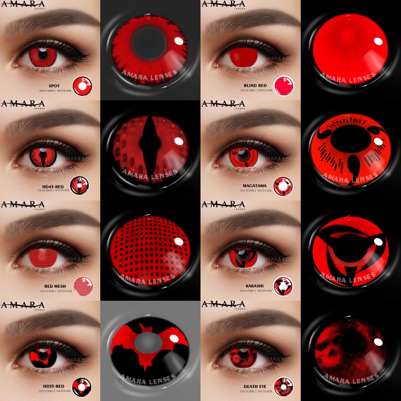 Lentes de best sale contacto rojos vampiro