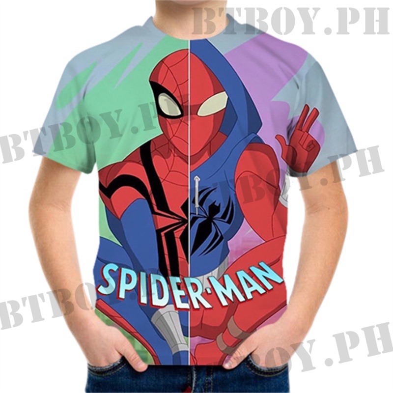 Camisetas Hombre Arana Para Ninos Camisas De Anime Marvel Shopee Mexico