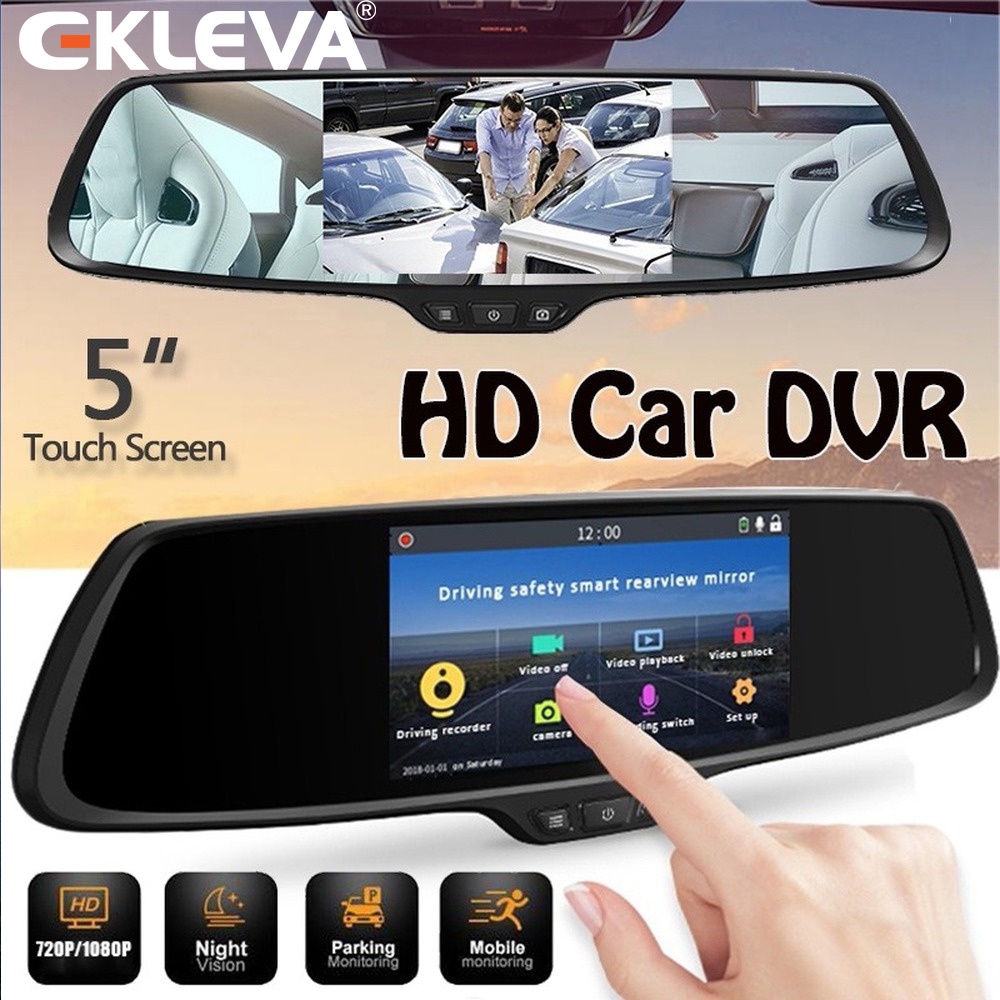 EKLEVA 5 Pulgadas Pantalla T ctil Coche Dash Cam Espejo Retrovisor 
