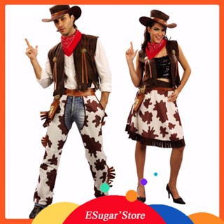 Comprar Disfraz de vaquero occidental para niños, chaleco, gorro con  pañuelo, conjunto de bufanda, accesorios de vestir para fiesta de Halloween